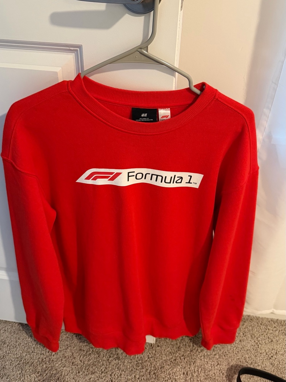 H&M Red Formula 1 Crewneck Sweatshirt